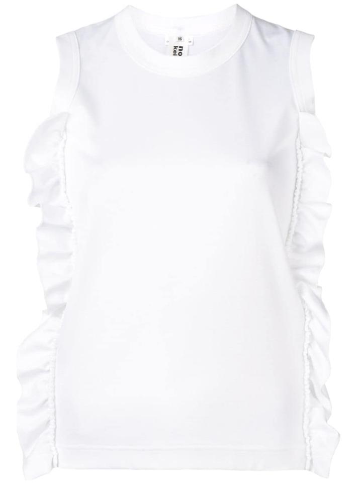 Comme Des Garçons Noir Kei Ninomiya Ruffled Top - White