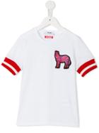 Msgm Kids Zebra Patch T-shirt, Girl's, Size: 10 Yrs, White