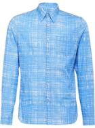 Prada Printed Poplin Shirt - F0076 Celeste