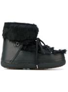Inuiki Lace-up Trim Boots - Black