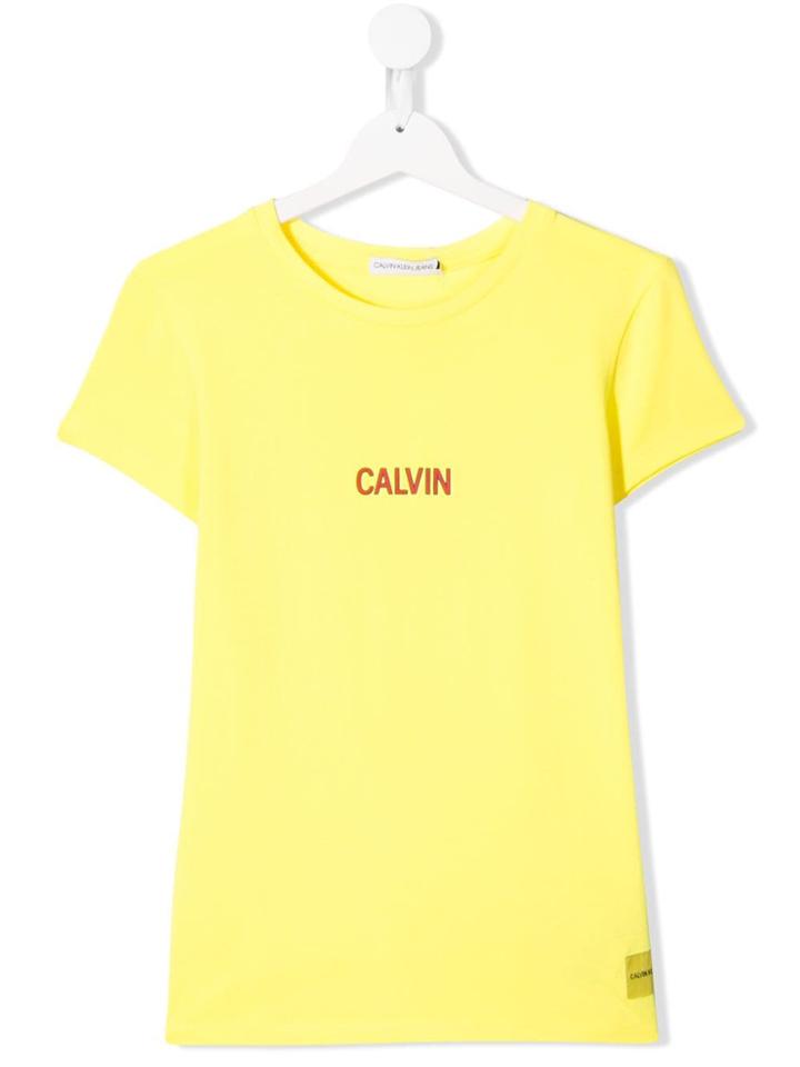 Calvin Klein Kids Logo T-shirt - Yellow