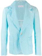 Walter Van Beirendonck Pre-owned 2010 Wonder Jacquard Blazer - Blue