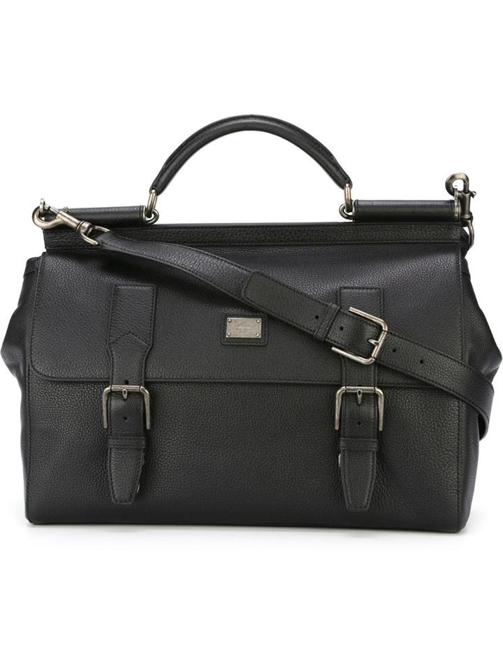 Dolce & Gabbana Sicily Travel Bag, Black, Calf Leather