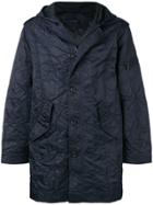 John Varvatos Crumpled Effect Parka Coat - Blue
