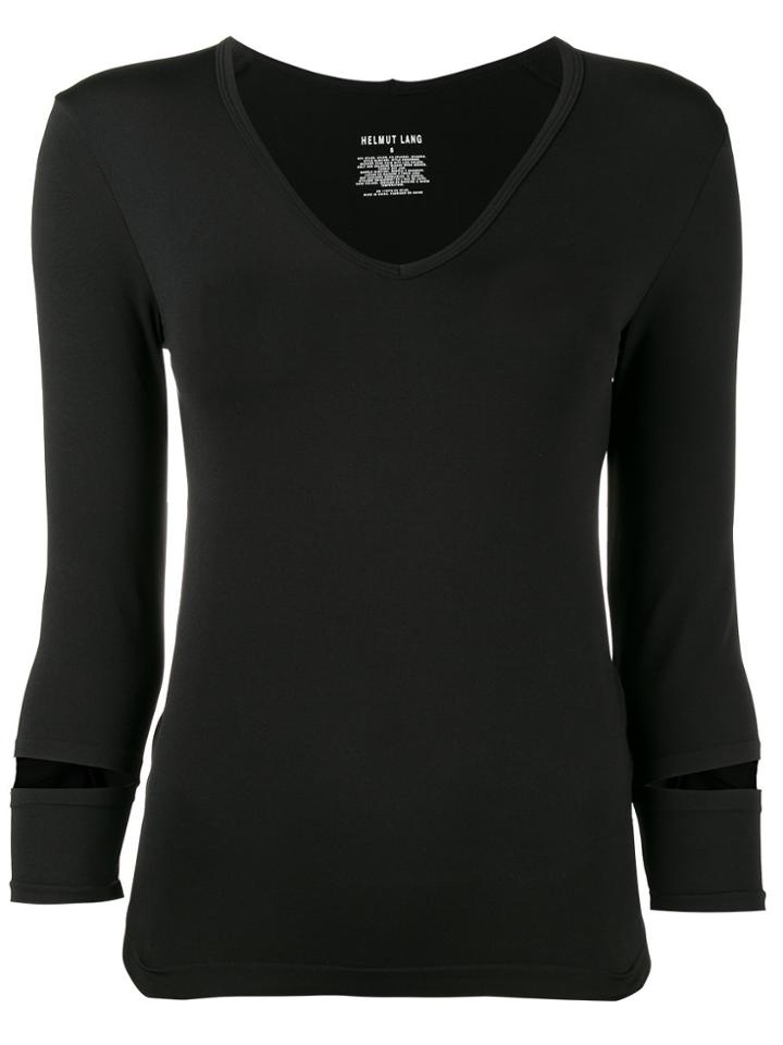 Helmut Lang Sit Sleeve Top - Black