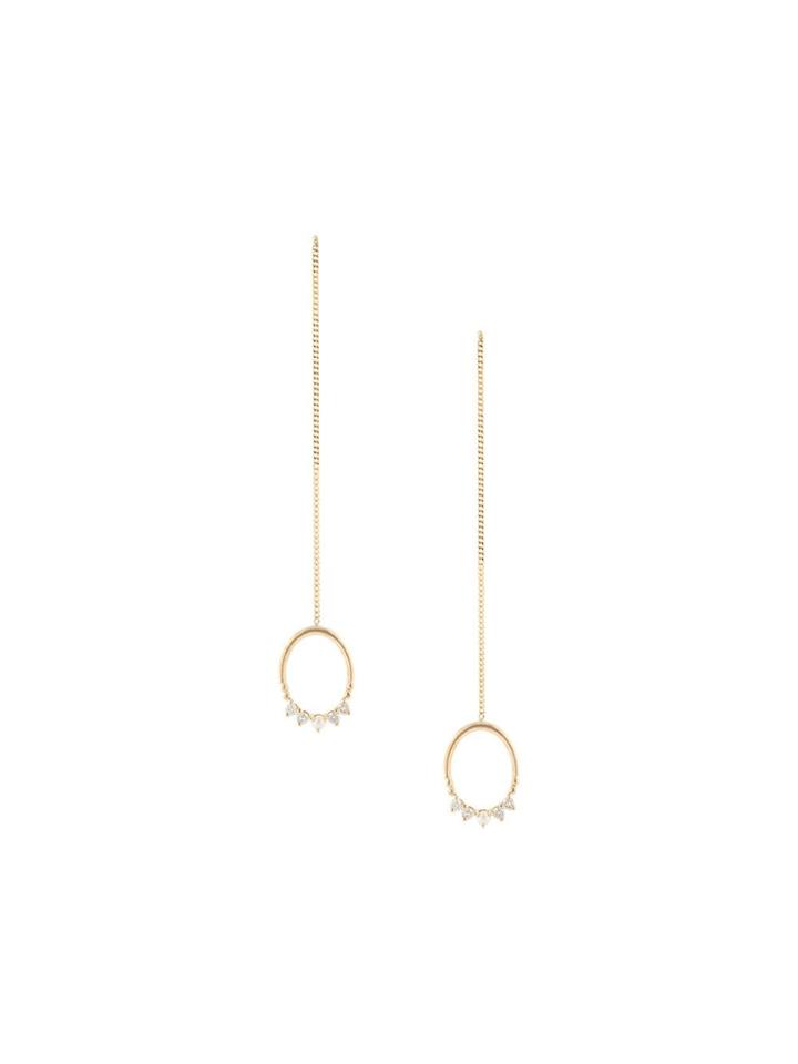 Natalie Marie 14kt Yellow Gold Mahina Diamond And Pearl Drop Studs