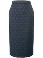 Max Mara Polonia Pencil Skirt - Blue
