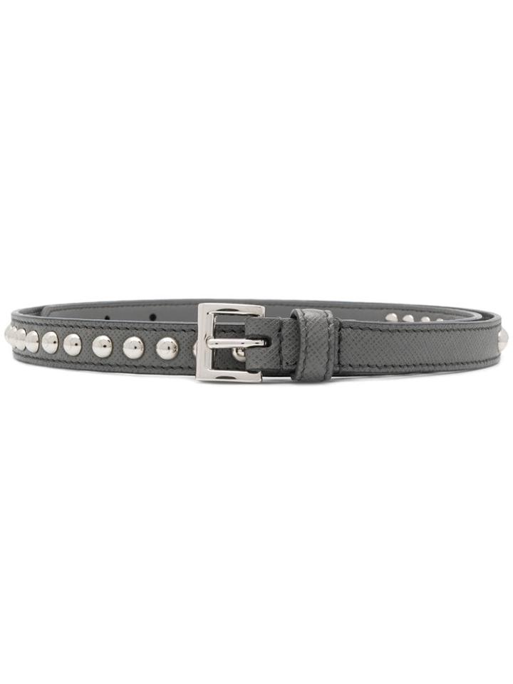 Prada Stud Detail Belt - Grey