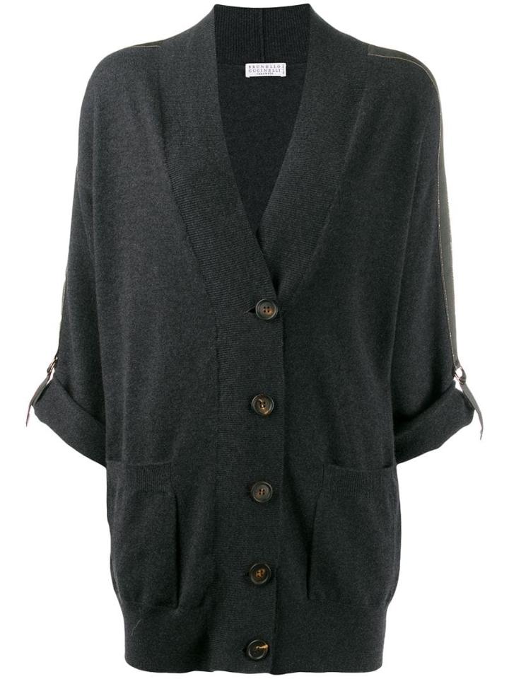 Brunello Cucinelli Buckle Detail Cardigan - Black