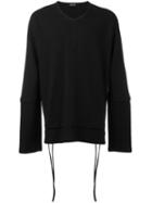Andrea Ya'aqov Knitted Sweater, Men's, Size: Large, Black, Cotton