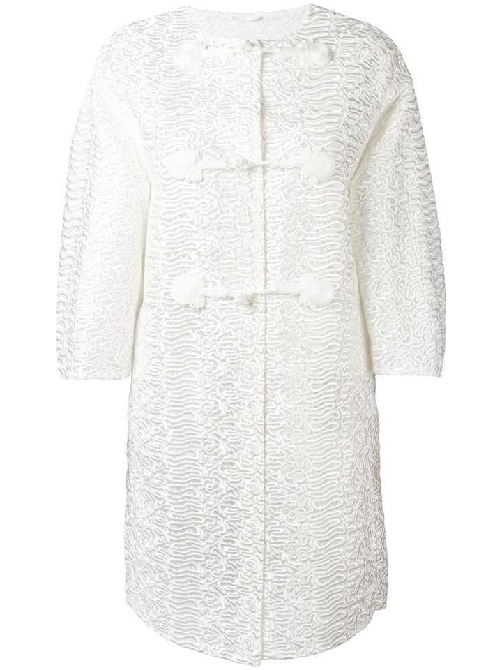 Ermanno Scervino Transparent Sleeved Detailed Coat, Women's, Size: 38, White, Polyester/polyamide
