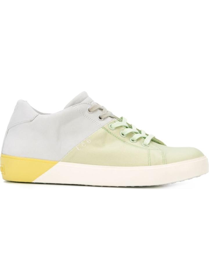 Leather Crown Colour Block Sneakers, Women's, Size: 41, Green, Leather/cotton/rubber