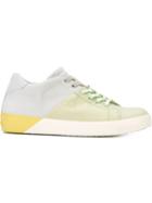 Leather Crown Colour Block Sneakers, Women's, Size: 41, Green, Leather/cotton/rubber