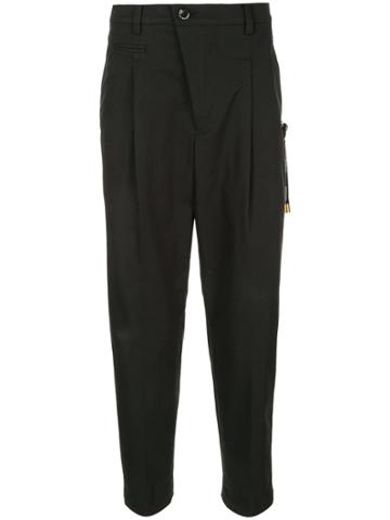 Education From Young Machines Cropped Tapered Trousers - Black
