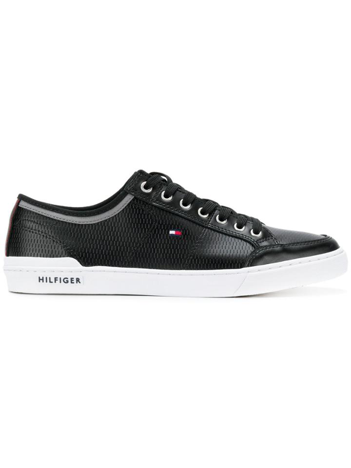 Tommy Hilfiger Textured Sneakers - Black