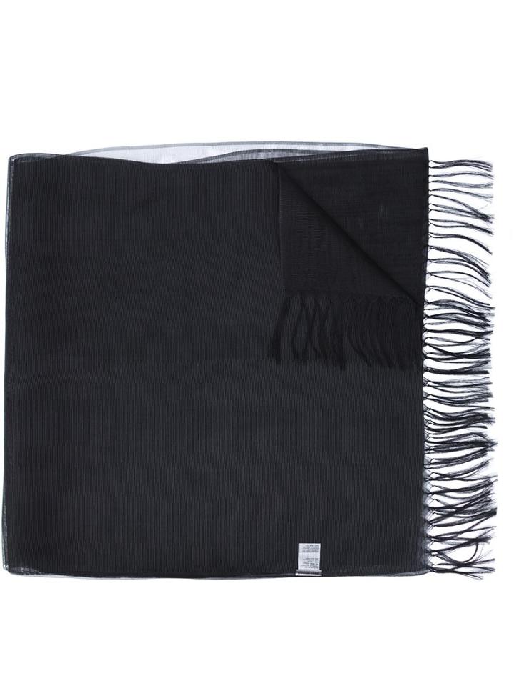 Issey Miyake Layered Scarf, Women's, Black, Silk