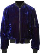 Haider Ackermann Classic Bomber Jacket, Men's, Size: Medium, Blue, Cotton/acetate/cupro/rayon