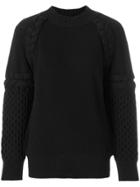 Sacai Textured-knit Sweater - Black