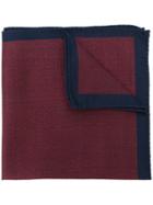 Fashion Clinic Timeless Contrast Trim Pocket Square - Red