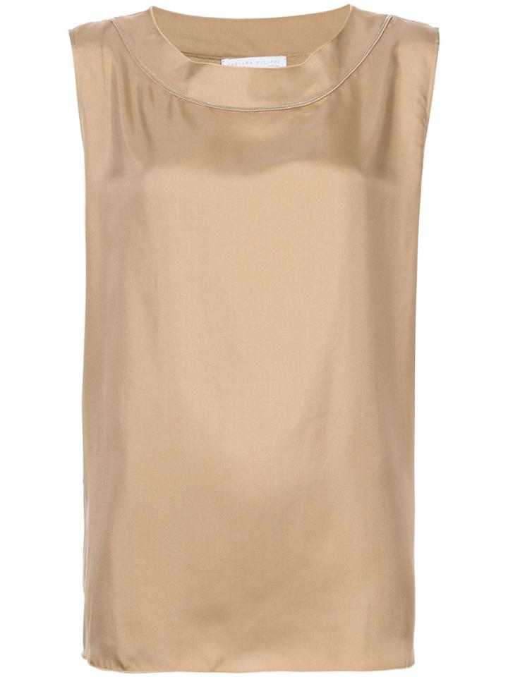 Fabiana Filippi Sleeveless Blouse - Brown