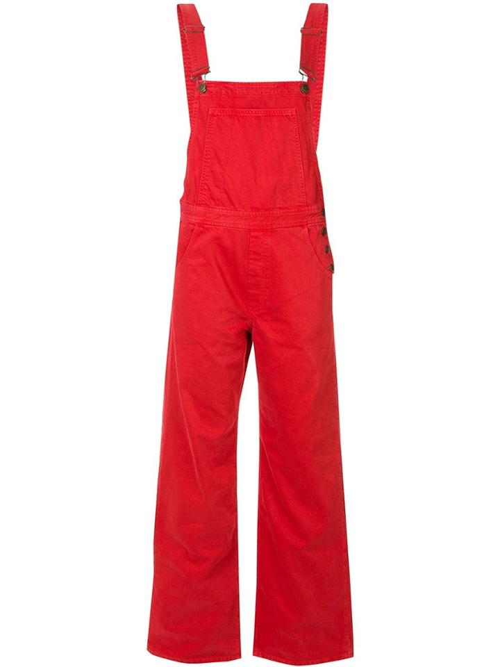 Mih Jeans Paradise Dungaree - Red