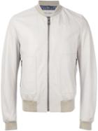 Dolce & Gabbana Leather Bomber Jacket, Men's, Size: 52, Nude/neutrals, Lamb Skin/viscose