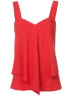 Derek Lam 10 Crosby - Flared Shift Tank Top - Women - Silk/acetate - 0, Red, Silk/acetate