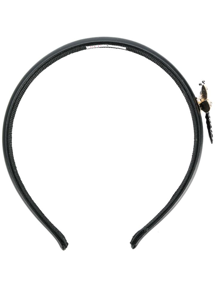 Red Valentino Dragonfly Detail Headband - Black