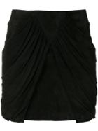 Saint Laurent Drape Panel Mini Skirt - Black