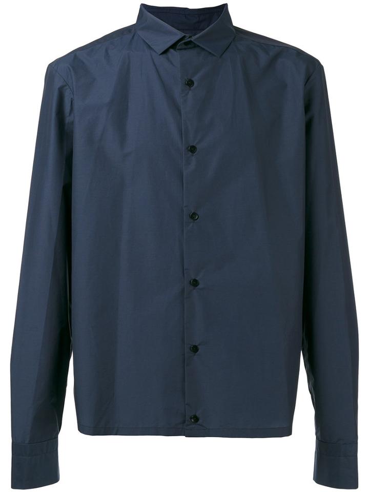 Kolor - Cropped Shirt - Men - Cotton/nylon - 4, Blue, Cotton/nylon