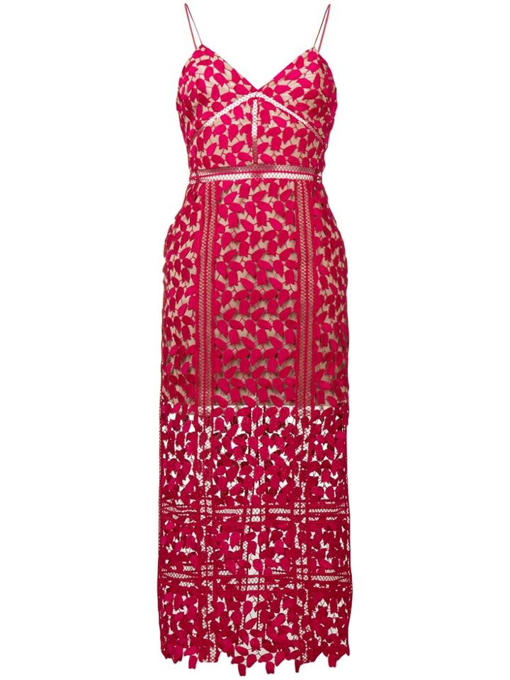 Self-portrait Embroidered Midi Dress