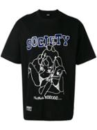 Ktz - 'society' Graphic Print T-shirt - Men - Cotton - L, Black, Cotton