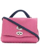 Zanellato - Baby Postina Printed Crossbody Bag - Women - Leather - One Size, Pink/purple, Leather