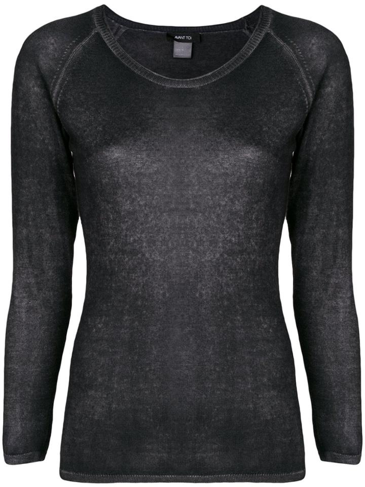 Avant Toi Slim Fit Sweater - Black