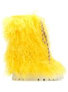 Casadei Fur Snow Boots - Yellow