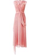 Missoni Sheer Mesh Draped Dress - Pink
