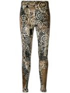 Kenzo Vintage Printed Velvet Leggings - Multicolour