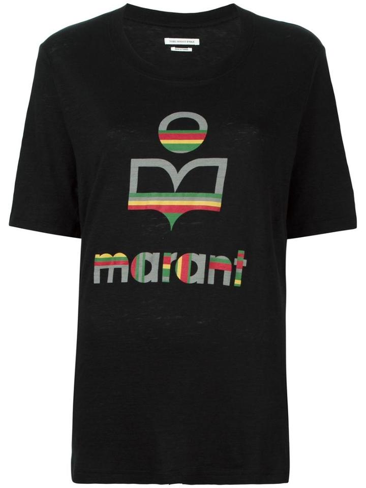 Isabel Marant Étoile 'kendriwa' T-shirt, Women's, Size: Small, Black, Linen/flax