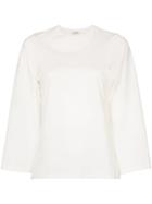 Toteme Espera Three-quarter Sleeve Cotton T-shirt - White