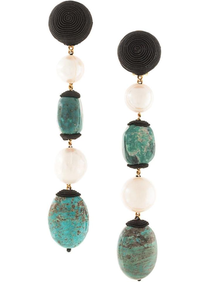 Rebecca De Ravenel Geometric Drop Earrings - Multicolour
