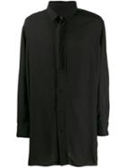 Yohji Yamamoto Buckled Collar Longline Shirt - Black