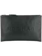 Rochas Logo Embossed Clutch - Black