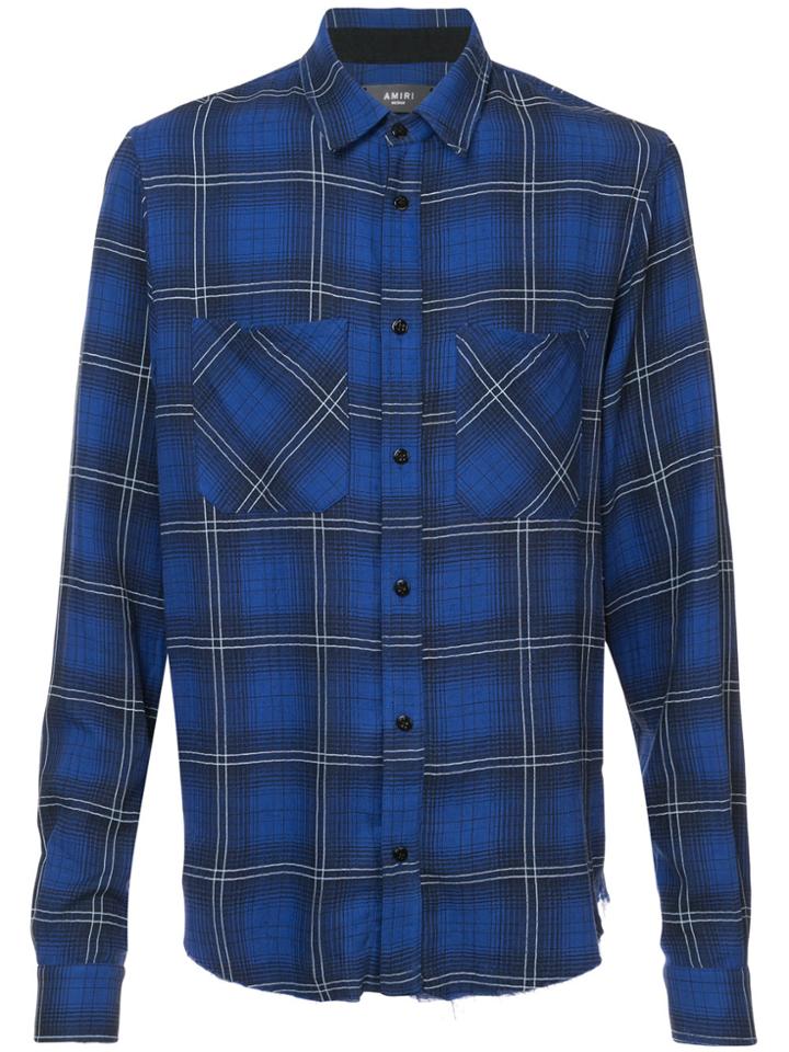 Amiri Checked Shirt - Blue