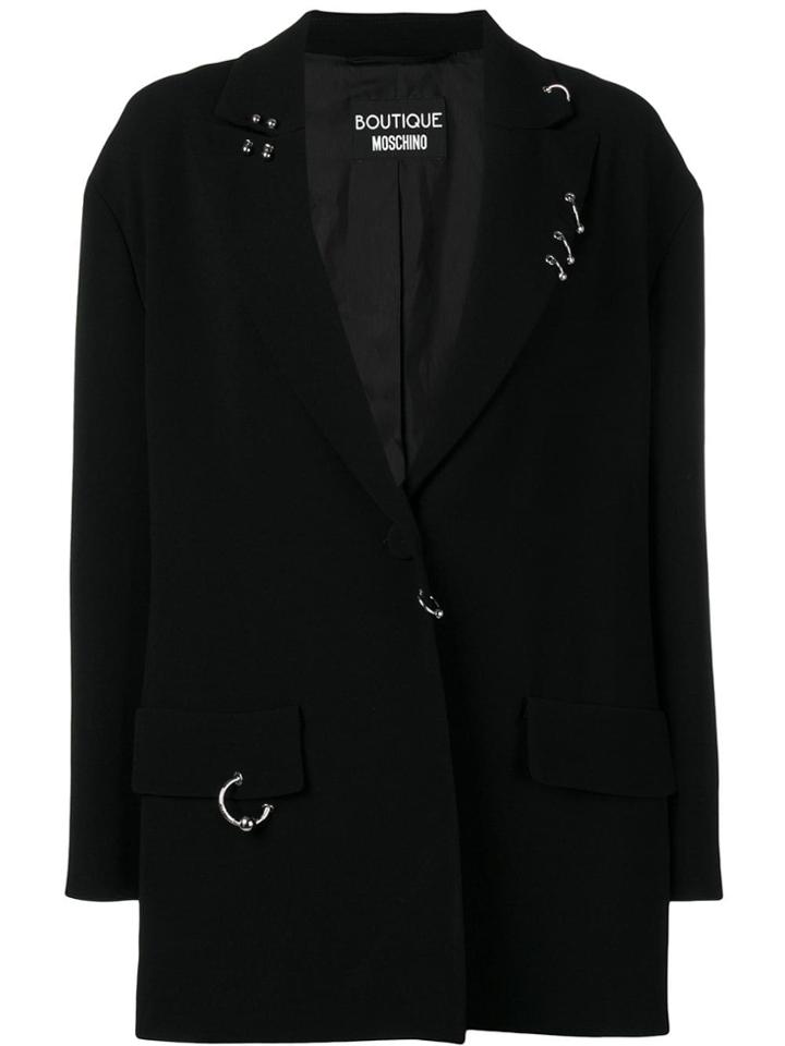 Boutique Moschino Embellished Blazer - Black