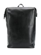 Calvin Klein Geometric Leather Backpack - Black