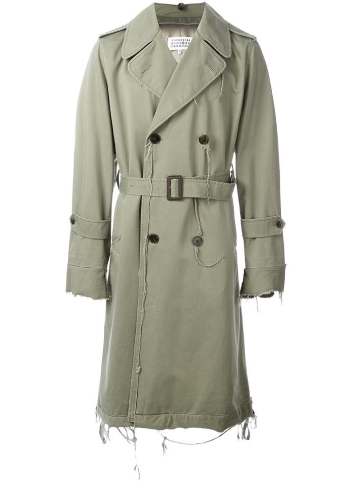 Maison Margiela Frayed Edge Trench Coat