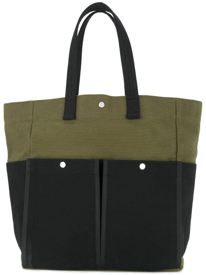 Cabas Botanical Tote Bag - Green