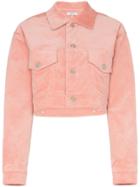 Ganni Ridgewood Cropped Corduroy Jacket - Pink