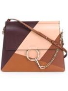 Chloé Colour Block 'faye' Shoulder Bag, Women's, Brown