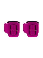 Attico - Buckle Strap Anklet - Women - Silk/leather/viscose - One Size, Women's, Pink/purple, Silk/leather/viscose